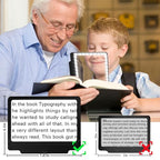 TOCBIU Hands Free Magnifying Glass for Reading with 36 Ultra-Bright LEDs Light 5X Large Full Book Page Magnifier Flexible Gooseneck Magnifier for Neck Wear Seniors Repair Sewing Cross Work