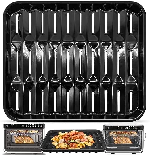 Air Fryer Grill Pan for Ninja Foodi DT251 Digital Air Fryer Countertop Oven, 13.4 * 11.4'' Air Fryer Grill Plate Crisper Plate Rack Accessories Replacement Parts Tray,Dishwasher Safe