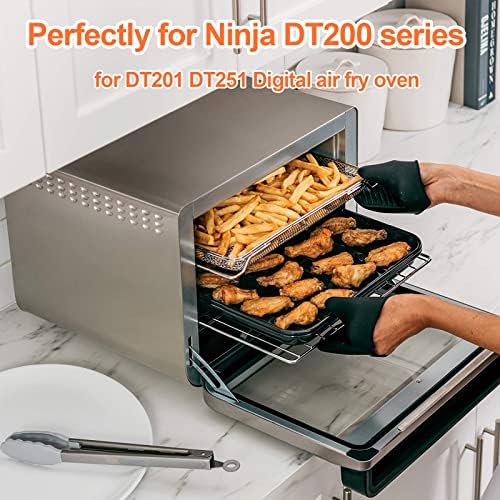 Air Fryer Oven Basket, Original Replacement Baking Trays for NINJA DT201 DT251 Foodi Digital Air Fryer Oven, Mesh Basket, Ideal Accessories for Air Frying and Dehydrating