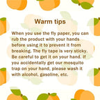 40 Packs Flying Insect Traps, Fly Strips, Fly Paper Ribbon, Sticky Fruit Fly Traps Hanging Gnat Fungus Mosquito Trap for Indoors Outdoors