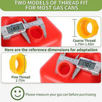 Gas Can Spout Replacement, Anti-Spill Gas Can Nozzle Replacement, 2-Kit Gas Can Spouts No Leaky, Upgraded Replacement Gas Can Spout with Flexible Nozzle, Gas Can Vent, Fit for Most 1/2/5/10 Gal Can