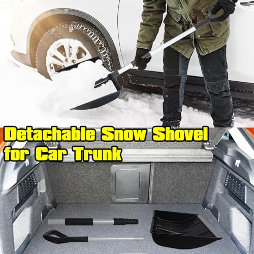 Snow Shovel, Snow Shovel for Driveway, Detachable Ergonomic D-Grip Handle for Snow Removal Shovel, Snow Shovel for Car Home Garden