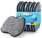 Multi-Purpose Scrub Sponges for Kitchen by Scrub- it - Non-Scratch Microfiber sponge along with Heavy Duty Scouring power - Effortless Cleaning of Dishes, Pots and Pans All at Once(6 Pack, Large)