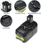 2Packs 18V 6.0Ah P108 Replacement Battery for Ryobi 18V Battery Compatible with Ryobi One+ Plus P105 P107 P102 P103 P104 P271 BPL18151 BPL1820 BPL-1815 BPL-1820G Cordless Power Tools Battery