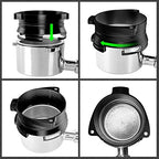 2023 New Upgraded 54mm Espresso Dosing Funnel | Hands-Free Dosing Funnel Espresso Machine Accessories | 54mm Funnel Replacement Fit for Breville Machine 870/879/880/875 (Black)