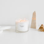 Calyan Wax Soy Wax Candle, Vetiver & Tonka, 3 Wick Scented Candle for The Home | Premium Candle with Essential Oils | 14.9 oz Soy Wax, 43 Hour Burn Time, Large Candle in Glass Jar