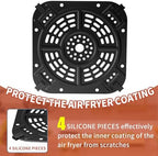 Air Fryer Replacement Tray for Ninja AF141, Air Fryer Accessories, Non-Stick Grill Pan for Ninja AF141, Dishwasher-Safe Replacement Parts