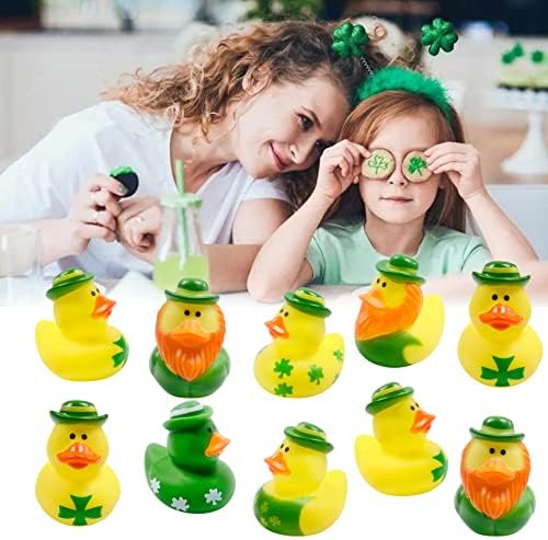 36 Pcs St. Patrick's Day Rubber Ducks,Baby Showers Accessories,Mini 2.16" Duckies Bath Toys for Kids St. Patrick's Day Party Favors,Gift Exchange (St. Patrick's Day)