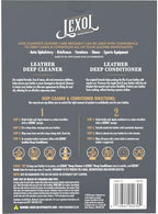Lexol Leather Care Kit Conditioner and Cleaner, Use on Car Leather, Furniture, Shoes, Bags and Accessories, Trusted Leather Care Since 1933, Quick & Easy 2-Step Regimen, 16.9 oz Bottles Plus 2 Sponges,Black