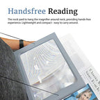 MagniPros See Things Differently 3X Large Full Page Magnifier with 12 LED Lights, Foldable Flip-Out Legs, Dual Power Supply Modes- Ideal for Hands Free Reading, Low Vision, Seniors with Aging Eyes