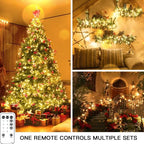 suddus 300 Led Christmas Lights Outdoor, 99ft Christmas Tree Lights Connectable, Warm White Christmas Lights Indoor for Xmas Holiday Yard Party Porch Holiday Lights Decor