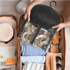 3PCS wig Hanger Hair Extension Holder Wig Storage for Multiple Wigs Bags Storage with Hanger Wig Holder Dust-proof Hair Extension Storage with Hook hair extensions, wigs & accessories (Black)