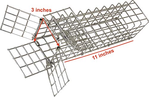 Excluder One Way Squirrel and Rodent Trap - Control Mice, Rats, Bats, Squirrels and More - Fine Copper Mesh Wool Included To Seal Hole- Better than Steel Wool - Good for Attic Door (3 x 3 Opening)