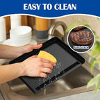 SafBbcue Griddle Plate for Ninja GR101 Sizzle Smokeless Indoor Grill, 14" Nonstick Plate for GR100 Series Accessories, Flat Top Countertop Electric Grill