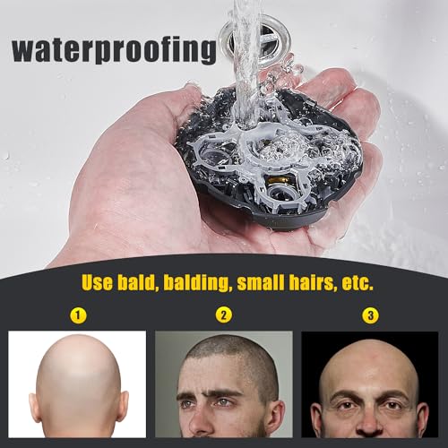 Shaver Replacement Heads Compatible with Microtouch Titanium Head Shaver, for Bald Men 2 Pack
