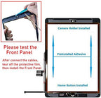 for iPad 7th/8th Generation Screen Replacement Digitizer 10.2"(A2197,A2198,A2200,A2270,A2428,A2429,A2430),for iPad 7/8 Screen Replacement Parts(NO LCD),+Home Button+Pre-Installed+Repair Tools(Black)