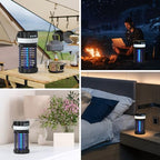 Solar Bug Zapper Outdoor,Cordless Rechargeable Mosquito Zapper, 4200V High Power,45000Hrs Working Life,IP66 Waterproof,Electric Fly Zapper Zapper for Outdoor Home Garden Patio Backyard (Blue-2)