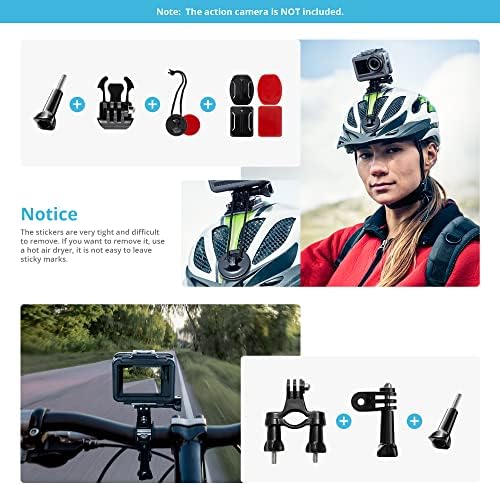 AKASO Outdoor Sports Action Camera Accessories Kit 14 in 1 for AKASO EK7000/ EK7000 Pro/Brave 4/ Brave 7 LE/ V50X/ V50 Pro/ V50 Elite/Go Pro Hero 9 in Swimming Any Other Outdoor Sports
