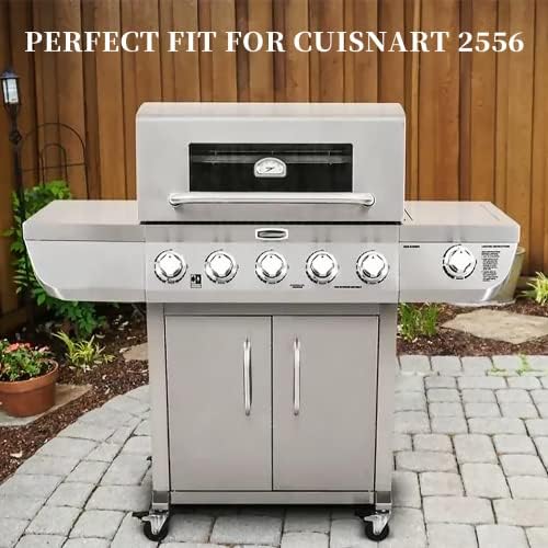 Hisencn 15.35'' Heat Plates for Cuisinart 2556, 2456, GAS2456AS, GAS2556AS, GAS1456ASO, GAS1456BSO, GAS2420AS, Heat Tents Replacement Parts for Cuisinart 5-Burner Gas Grill, Stainless Steel, 5-Pack