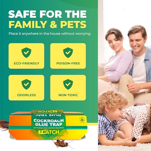 Roach Killer Indoor Infestation - 12 Roach Bait Traps | Effective German Roach Killer for Home Infestation - Child and Pet Safe Roach Traps Indoor Easy-to-Use Glue Traps for Roaches – UCatch