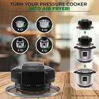 Sousvide Art 7-in-1 Instant Pot Air Fryer Lid 8 qt, Instant Pot Pressure Cooker Attachment - Fryer Lid - Instapot Accessory - Air Fryer Accessories Combo with Basket, Rack, Mat, Tongs, Cookbook