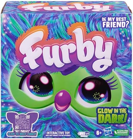 Furby Galaxy Edition, Glow in The Dark, 15 Fashion Accessories, Interactive Plush Toys for 6 Year Old Girls & Boys & Up, Voice Activated Animatronic (Amazon Exclusive)