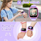 cjc 4G Smart Watch for Kids with GPS Tracker, Texting and Calling, Kids Watch for Ages 4-12 - Includes 2 Way Call, Video Call, Chat, SOS Alerts, App - Fun & Educational Birthday Gift Idea (Purple)
