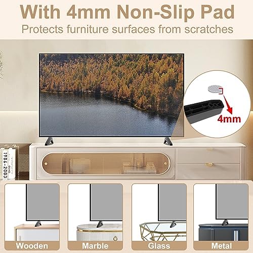 43 Inch TV Stand for LG TV Legs 43LJ5500 43UJ6300 43UJ635T 43UK6200 43UK6090 43UK6500 43UM6900 43UM7100 43UM7300 43UN7300 43UN7100 43UN6900 43UN6950 43UN6951 Replacement Legs for LG TV with Screws