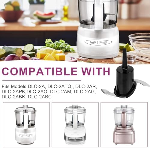 DLC-2ACBN Fits for Cuisinart Mini Prep Plus Food Processor Replacement Chopping Blade, Only Fit DLC-2A Replacement Blade, Compatible with DLC-2A, DLC-2ATQ, DLC-2AR, DLC-2APK et, Sharp and Strong Blade