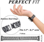 Bling Bands Compatible with fitbit Sense 2/Sense/Versa 4/Versa 3, Women Replacement Wristbands Dressy Luxurious Bracelet for Ladies