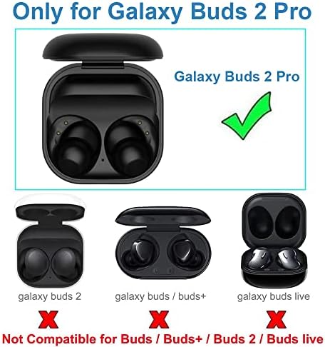 Charging Case for Samaung Galaxy Buds 2 Pro SM-R510, Replacement Charger Cradle with USB-C Cable for Galaxy Buds Pro 2, LED Indicator (700mAh, Black)