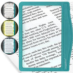 MagniPros 5X Large LED Page Magnifier for Reading Magnifying Reader with 3 Color Lighting Modes & Anti-Glare Lens to Reduce Eye Strain-Perfect for Small Prints, Aging Eyes, Low Vision and Seniors