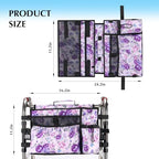 Walker Accessories for Folding Walker Double Sided Walker Bag with Cup holer Organizer Pouch Storage Tote for Rollator Carrying