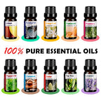 HLS 550ml Aroma Diffusers for Essential Oils Large Room with 10 Essential Oils,Ultrasonic Aromatherapy Diffuser for Home Bedroom, Cool Mist Humidifier Vaporizer