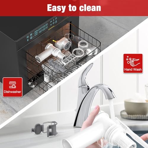 6-in-1 Pasta Maker Attachment for KitchenAid Stand Mixers with 6 Different Shapes Pasta Outlet and Cleaning Brush, Durable Electric Pasta Press Attachments for Kitchen Aid Accessories, Dishwasher Safe