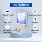 GATCH Indoor Plug-in Fly Trap (2 Pack) for Mosquito Bites, Fruit Fly, Gnat Trap, Bug Zapper and Fly Tapper with Night Light UV Attractant Catcher for Home Office White