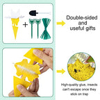Stingmon 60 Pack Fruit Fly Trap, Fungus Gnat Trap Killer Protect Plants Indoor Outdoor, Double Sided Yellow Bug Sticky Traps for Fungus Gnat, Fruit Fly and Other Insects