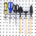 Ripeng Pegboard Screwdriver Holders Peg Board Organizer Accessories Multi Ring Tool Holders Six Tool Multi Tool Organizer Racks for Pegboard, Pliers(Black, 4 Pieces)
