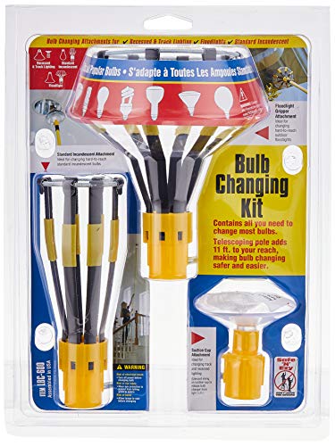 Bayco LBC-600C Deluxe Light Bulb Changer Kit, White, Incandescent, 16W, ‎3 Piece Set, Yellow