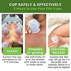 LURE Essentials Cupping Kit for Massage Therapy – Zen Cupping Set, Silicone Cupping Set, Massage Cups for Cellulite, Lymphatic Massage, Fascia (2 Cups)