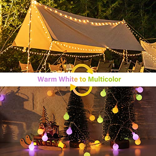 Minetom 33 Feet 100 Led Mini Globe String Lights, USB Fairy String Lights Plug in, 8 Modes with Remote, Decor for Indoor Outdoor Party Wedding Christmas Tree Garden, Warm and Multi