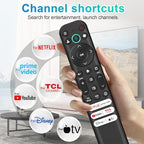 Voice Remote Control for TCL TV, RC813 Replacement Remote Compatible with TCL QM7 QM8 S5 S4 S3 Q7 Q6 Q5 Smart TVs (2024 Model)