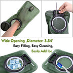 Hydration Bladder, 3L Water Bladder for Hiking Backpack Leak Proof Water Reservoir Storage, 3 Liter BPA-Free Water Pouch Hydration Pack Replacement for Biking Climbing Cycling Running, Military Green