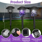 Qualirey Solar Bug Zapper Outdoor 2 in 1 Solar Mosquito Fly Killer Waterproof LED Insect Zapper and Lighting Mosquito Repellent Lamp for Outdoor Garden Patio Yard Lawn (White and Purple Light)