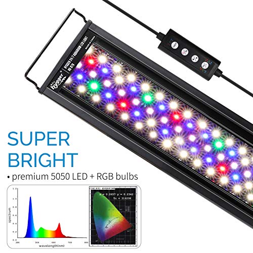 hygger Advanced LED Aquarium Light with Timer, 24/7 Lighting Cycle & DIY Mode, Full Spectrum Fish Tank Light for 18-24 in Planted Tank