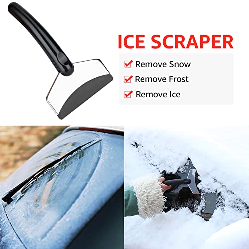 Overmont Folding Emergency Snow Shovel for Car - 32" 42" Small & Compact Tool with Ice Scraper and Carrying Bag- Lightweight Aluminum Shovels for Snow Camping Skiing Snowmobiles