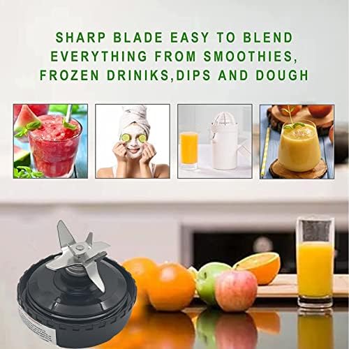 6 Fins Blender Extractor Blade Assembly Fits for Ninja 16oz Cup Replacement Compatible with Nurti Ninja BL660 BL663 BL663CO BL665Q BL770 BL770A BL771 BL771C BL772 BL773CO BL780 BL740