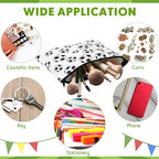 Eccliy 20 Pcs Soccer Makeup Bag Cosmetic Bag Canvas Gifts Sport Soccer Themed Accessories for Girls Toiletry Pouch with Zipper for Women Party Shopping Home Travel, 9 x 7 Inch