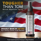 Tougher Than Tom Mouse Repellent Spray – 3 Pack - 8 fl oz Premium Cinnamon and Peppermint Oil Spray for Rodents – Effective Mouse Repellent Indoor Spray – Mice Deterrent Spray – All-Natural Formula