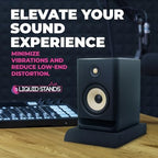 Liquid Stands Studio Monitor Sound Isolation Pads for Speakers 5" High-Density Speaker Foam Pads That Prevents Vibrations Angled Speaker Riser - Acoustic Speaker Isolation Pad for Floor, Desktop